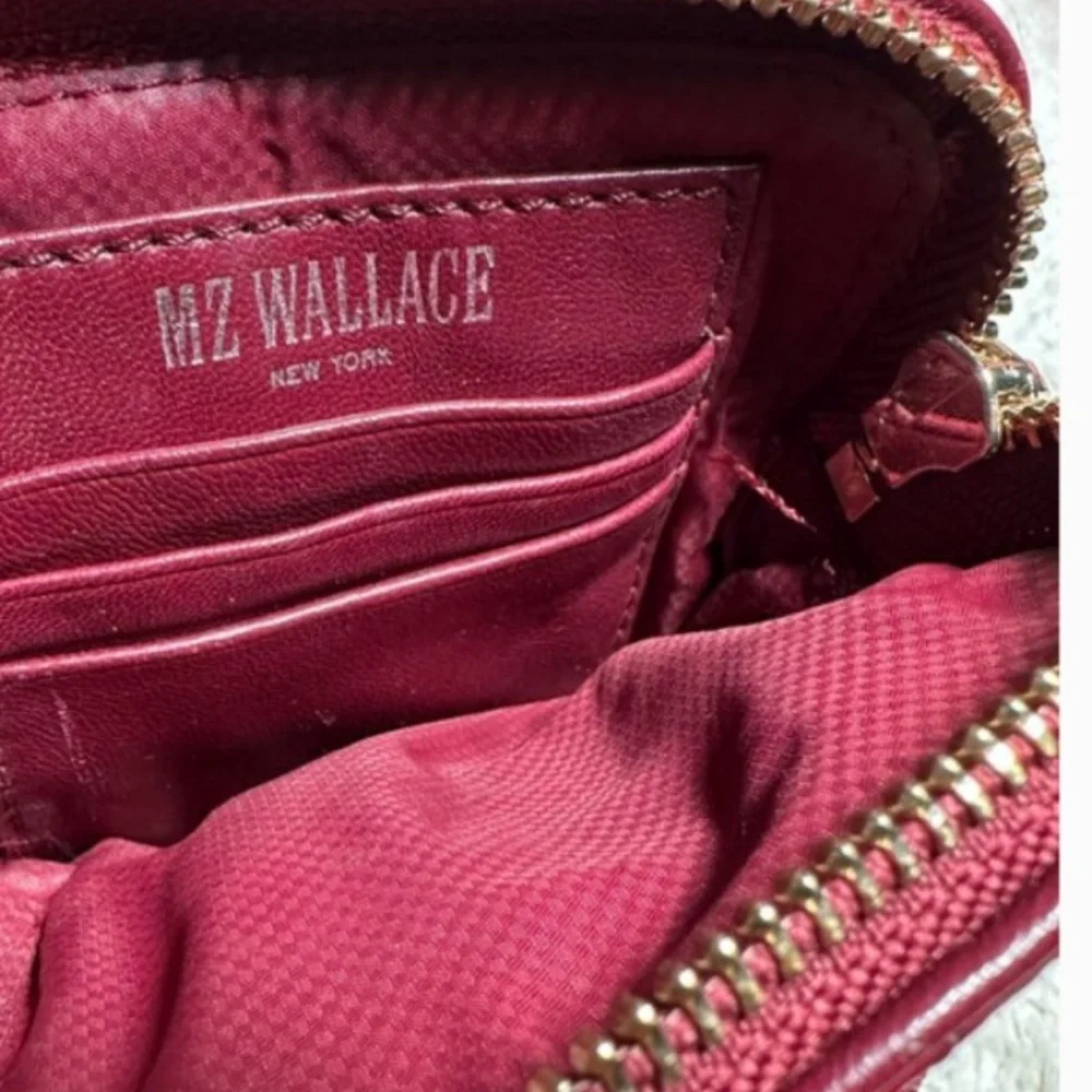 MZ Wallace Quilted Micro Crosby Crossbody Bag in Port Lacquer /Gold - Picture 9 of 11